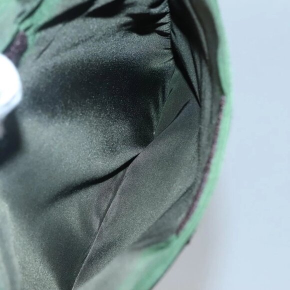 PRADA Shoulder Bag Nylon Khaki Silver Auth 129429 - Picture 12 of 15